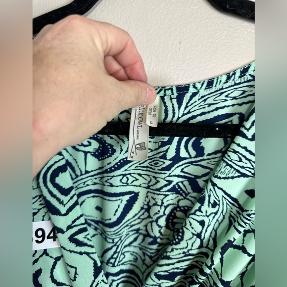 Pink large dress17 p2p. 35” length  vneck preloved no flaws - Picture 2 of 7